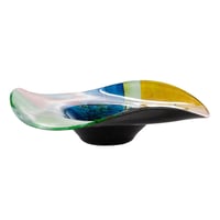 Dekoratívna sklenená misa GILDE GLAS art Milano, okrúhla, vo viacerých farbách, výška 13 cm, priemer 48 cm 3