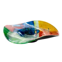 Dekoratívna sklenená misa GILDE GLAS art Milano, okrúhla, vo viacerých farbách, výška 13 cm, priemer 48 cm 4