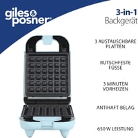 Giles & Posner 3 az 1-ben mini sütemény készítő gép - fánk, cake pop, gofri 2
