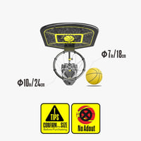 GILIKOKO Kosárlabda Palánk Állvánnyal - 110-190 cm Állítható Magasságú Gyerek Kosárpalánk Szett Beltéri és Kültéri Játékhoz 3-8 Éveseknek - Black / Yellow 9