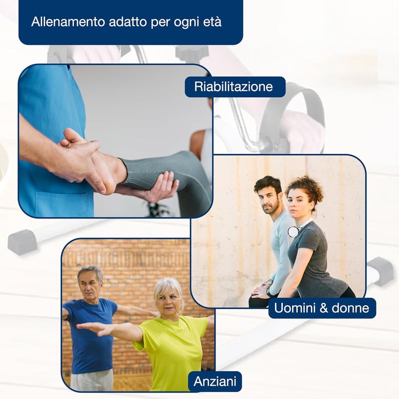 GIMA Összecsukható pedálozógép kijelzővel, otthoni fizioterápia, fitness mini kerékpár