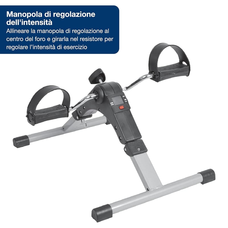 GIMA Összecsukható pedálozógép kijelzővel, otthoni fizioterápia, fitness mini kerékpár