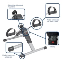 GIMA Összecsukható pedálozógép kijelzővel, otthoni fizioterápia, fitness mini kerékpár 4