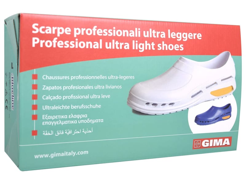 GIMA Professzionális Ultralight Munkacipő 38-as Fehér EN Biztonsági Tanúsítvánnyal
