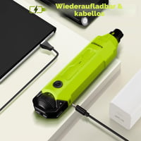 Gimars pilă electrică pentru unghii de câine, 6 trepte de viteză, 2 lumini LED, 12000 RPM, încărcare USB, funcționare silențioasă, pentru câini și pisici de talie mică, medie și mare, verde 6