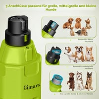 Gimars pilă electrică pentru unghii de câine, 6 trepte de viteză, 2 lumini LED, 12000 RPM, încărcare USB, funcționare silențioasă, pentru câini și pisici de talie mică, medie și mare, verde 5