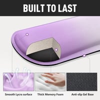 Gimars ergonomikus csuklótámasz billentyűzethez és egérhez, géltöltetes memóriahab - lila gradient 8