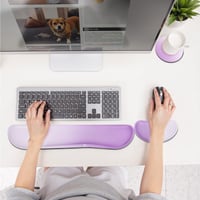 Gimars ergonomikus csuklótámasz billentyűzethez és egérhez, géltöltetes memóriahab - lila gradient 2