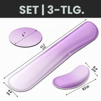 Gimars ergonomikus csuklótámasz billentyűzethez és egérhez, géltöltetes memóriahab - lila gradient 3