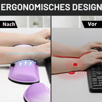 Gimars ergonomikus csuklótámasz billentyűzethez és egérhez, géltöltetes memóriahab - lila gradient 4