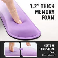 Gimars ergonomikus csuklótámasz billentyűzethez és egérhez, géltöltetes memóriahab - lila gradient 5
