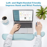 Suport ergonomic pentru încheietura mâinii Gimars pentru tastatură și mouse pad, cu pernă din gel și spumă cu memorie, pentru ameliorarea durerii în timpul tastării, ideal pentru birou și gaming, bleu 7