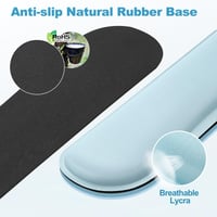 Suport ergonomic pentru încheietura mâinii Gimars pentru tastatură și mouse pad, cu pernă din gel și spumă cu memorie, pentru ameliorarea durerii în timpul tastării, ideal pentru birou și gaming, bleu 4