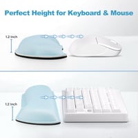 Suport ergonomic pentru încheietura mâinii Gimars pentru tastatură și mouse pad, cu pernă din gel și spumă cu memorie, pentru ameliorarea durerii în timpul tastării, ideal pentru birou și gaming, bleu 6