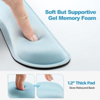 Suport ergonomic pentru încheietura mâinii Gimars pentru tastatură și mouse pad, cu pernă din gel și spumă cu memorie, pentru ameliorarea durerii în timpul tastării, ideal pentru birou și gaming, bleu 2
