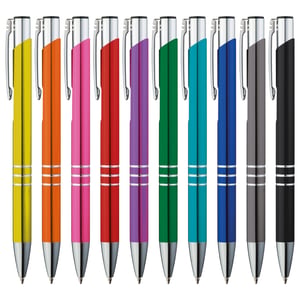 Set 20 Pixuri Metalice GIMEI | Calitate Premium, Cerneală Albastră, Scriere Ușoară și Fină | Design Metalic Elegant