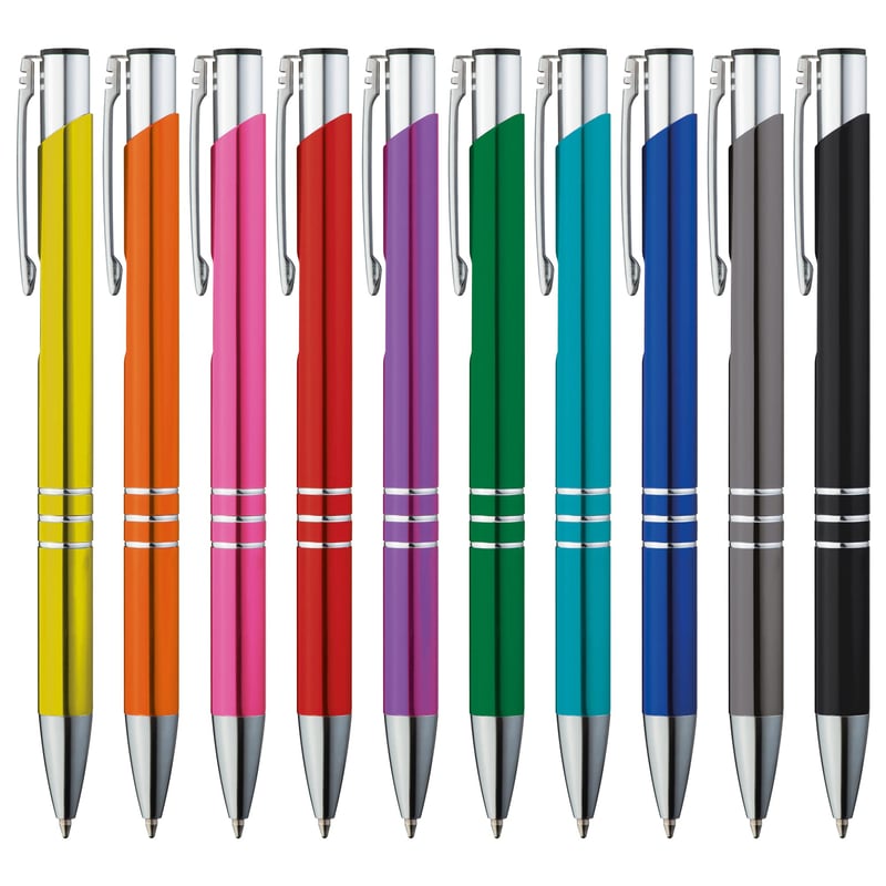 Set 20 Pixuri Metalice GIMEI | Calitate Premium, Cerneală Albastră, Scriere Ușoară și Fină | Design Metalic Elegant