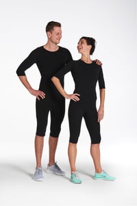 Súprava EMS tréningového oblečenia Gina's Bodywear, dámsky top a nohavice s optimálnym vedením impulzov, čierna, veľkosť L 3