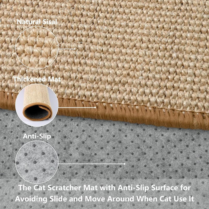 GingerUPer Macska Kaparópad Sisal Szőnyeg 300x400mm Bútor Védelem