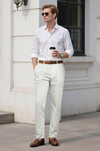 Pánske ľahké kockované chino nohavice GINGTTO Slim Fit, letné biznis nohavice s kockovaným vzorom 3
