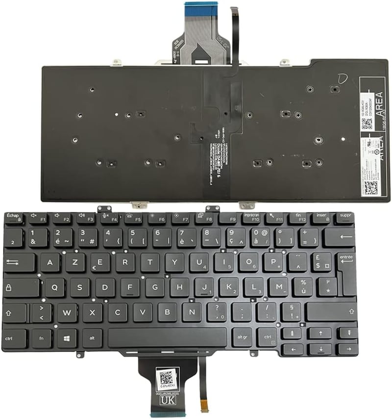 Gintai AZERTY Francia Billentyűzet Dell Latitude 7400 7410 5400 5410 Háttérvilágítás