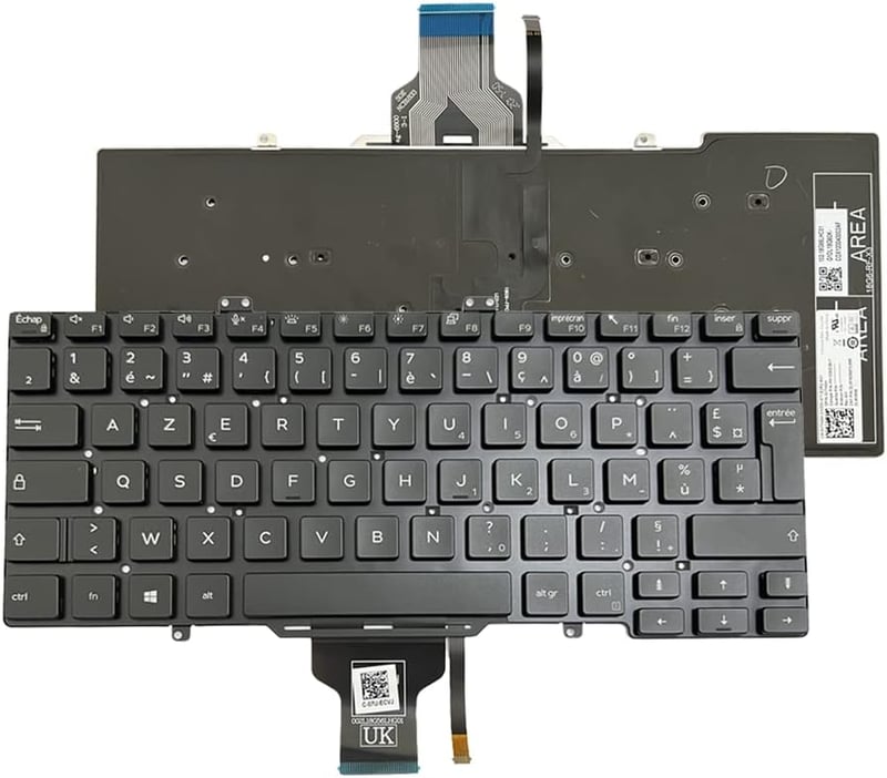 Gintai AZERTY Francia Billentyűzet Dell Latitude 7400 7410 5400 5410 Háttérvilágítás