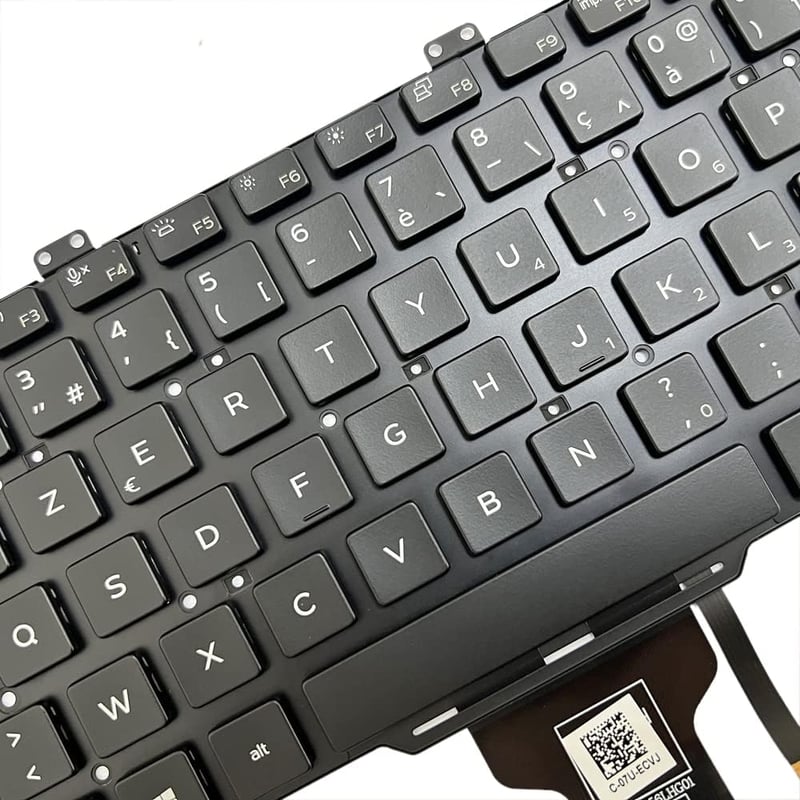 Gintai AZERTY Francia Billentyűzet Dell Latitude 7400 7410 5400 5410 Háttérvilágítás