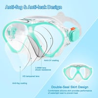 Gintenco Gyerek Snorkel Szett Panoráma Maszk Száraz Snorkelcsővel Anti-Fog 2