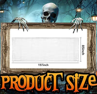 GIONAR Halloween Dekorációs Textil 5x2,15m Fehér Félelmetesség Parti Díszítés 2