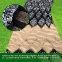 Grilaj de stabilizare a pietrișului GIONAR 15 m² (5x3 m), înălțime 5 cm, grilaj de protecție a gazonului, structură tip fagure, accesoriu pentru grădină 5