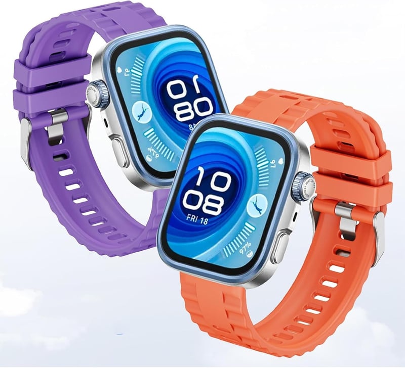 GIOPUEY Huawei Watch Fit 4/Fit 4 Pro/Fit 3 szilikon szíj lila, lélegző, kopásálló