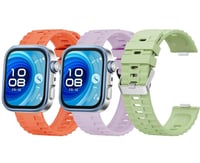 Silikónový remienok GIOPUEY pre Huawei Watch Fit 4/Fit 4 Pro/Fit 3, fialový, priedušný, odolný voči opotrebovaniu 2