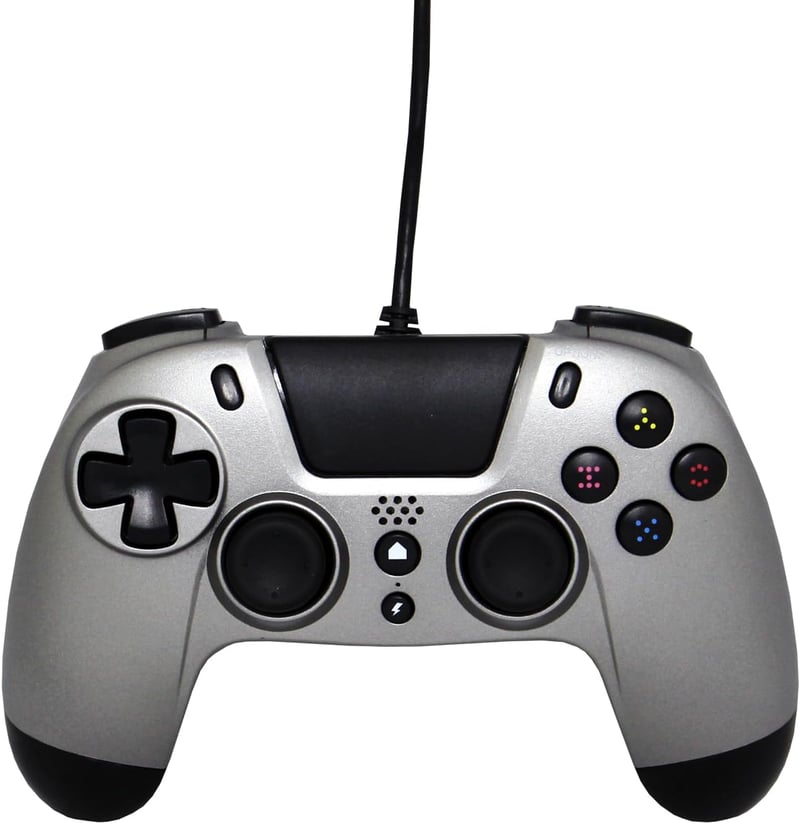 Gioteck VX4 Titanium vezetékes kontroller PS4 és PC játékvezérlő 3,5 mm audio csatlakozó gyors tüzelés ergonomikus kialakítás VX4PS445MU
