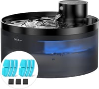 GIOTOHUN Vezeték nélküli macska ivófontána 3,2L mozgásérzékelővel és szűrőkkel - Cat fountain with 6 carbon filters + 3 sponge 1