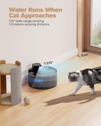 GIOTOHUN Vezeték nélküli macska ivófontána 3,2L mozgásérzékelővel és szűrőkkel - Cat fountain with 6 carbon filters + 3 sponge 2