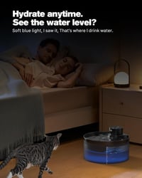 GIOTOHUN Vezeték nélküli macska ivófontána 3,2L mozgásérzékelővel és szűrőkkel - Cat fountain with 6 carbon filters + 3 sponge 8