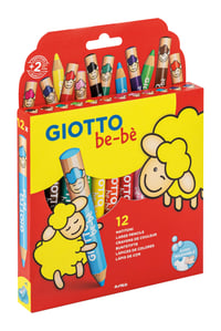GIOTTO be-bè Super Lavabili Súprava obrích pasteliek – 7 mm hrot, 12 ks, mix farieb 1
