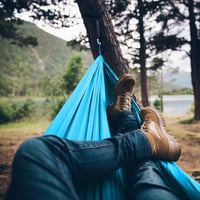 Hamac Ultralight gipfelsport cu frânghii albastre – Hamac ușor pentru camping și drumeții 4