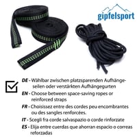Hamac Ultralight gipfelsport cu frânghii albastre – Hamac ușor pentru camping și drumeții 3