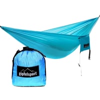 Hamac Ultralight gipfelsport cu frânghii albastre – Hamac ușor pentru camping și drumeții 1