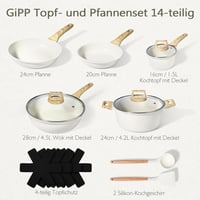 GiPP 14 részes gránit edénykészlet tapadásmentes bevonattal, indukcióhoz 2