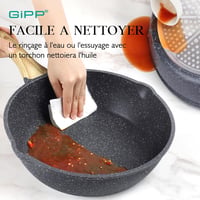 GiPP 28 cm-es wok serpenyő magas peremmel, kerámia bevonattal, fedővel, 4,3 L 4