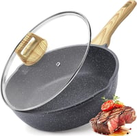 GiPP 28 cm-es wok serpenyő magas peremmel, kerámia bevonattal, fedővel, 4,3 L 1