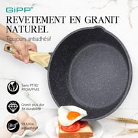 GiPP 28 cm-es wok serpenyő magas peremmel, kerámia bevonattal, fedővel, 4,3 L 6