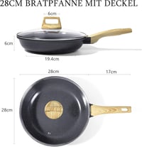 GiPP Granite Serpenyő Fedővel 28cm Indukciós Tapadásmentes Szürke 2