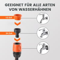Giraffe Tools Automata Locsolócső Tekercs 20m + 2m Fali Rögzítésű 180° Forgatható 7 Funkciós Zuhanyfej 5