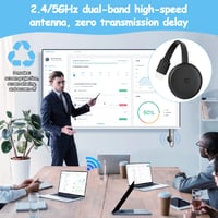 Girihe Chromecast TV Dongle 3 v 1 HDMI Miracast WiFi 2.4/5G Dual Band Airplay DLNA kompatibilný s Android iOS Windows Mac čierny 4K UHD 5