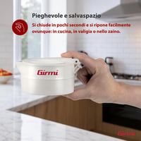Girmi BL03 összecsukható utazó vízforraló szilikon 0,6L 600W BPA mentes 6