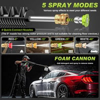 Gisam 2200W 180 bar magasnyomású mosó 480 L/h, 8m tömlővel és kiegészítőkkel 3