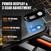 Gisam Akkumulátoros Magasnyomású Mosó 80 Bar 2x4000mAh Akkuval Habszóróval 5in1 Fúvókával Autó Terasz Ablak Tisztításhoz 2